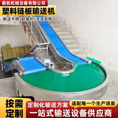 柔性塑料鏈板輸送機(jī)灌裝生產(chǎn)環(huán)形S型輸送機(jī)直播轉(zhuǎn)彎輸送機(jī)流水線 1臺(tái)