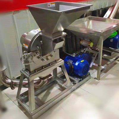 廠家直供不銹鋼五谷雜糧粉碎機 30型圓盤式自吸粉碎設備